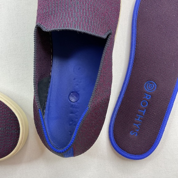 Rothys The Sneaker Eggplant Purple Knit‎ Slip On Shoes Men Sz 9 Women Sz 10.5 main image 13